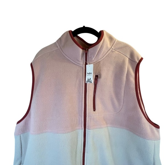 Hyba Women's Vest Size XXL Polar Colour Blocked Pink Tan Sleeveless - Picture 4 of 15